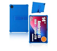 Case for Callsky-Pro Ctab 14/Ckypad Ctab 14 Tablet 14 Inch 2025 Newest, yystao Kids Skin-Friendly Soft Silicone Protective Cover, Adjustable Stand (Blue)