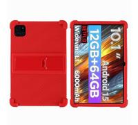 Case for Callsky-Tab Cpad 10 10.1 inch Tablet with PC Kickstand, Soft Silicone, Washable, Thickened Corner Shockproof Case, Red