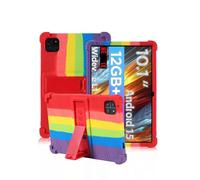 Case for Callsky-Tab Ctab 10 10.1 Inch Tablet,daunke Soft Silicone Cover,with Folding Stand,Lightweight Shockproof,Anti-Scratch,All-Around Protection,Rainbow