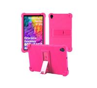 Case for Callsky-Tab Ctab 8 Android Tablet 8 Inch，WUNIAK Shock Proof Lightweight Stand Rubber Shell Protective Cover,Kids Friendly Soft Silicone Adjustable Stand Cover,Rose Red.