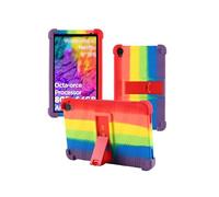 Case for Callsky-Tab Ctab 8 Android Tablet 8 Inch，WUNIAK Shock Proof Lightweight Stand Rubber Shell Protective Cover,Kids Friendly Soft Silicone Adjustable Stand Cover,Rainbow