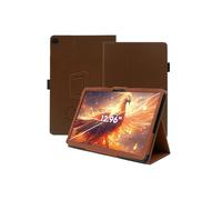 Case for CHUWI Hi10 Max 2024 Android 14 Tablet 12.96 Inch New Upgraded Version,WUNIAK Premium Leather Business Folio Stand Cover with Hand Strap for Tablet,Brown.