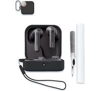 Case for CMF Buds Pro 2 Wireless Earbuds with ChatGPT Integration, Soft Silicone Protective Portable Scratch Shock Resistant Shell with Cleaner Kit & Carabiner & Lanyard，Black
