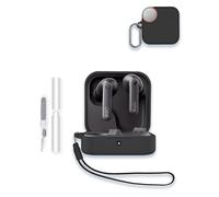 Case for CMF by Nothing Buds 2 Bluetooth Earphone 2025 New, WUNIAK Soft Silicone Protective Portable Scratch Shock Resistant Shell with Cleaner Kit & Carabiner & Lanyard ,Black