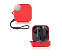 Case for CMF by Nothing Buds 2 Earbuds, yystao Soft Silicone Case Compatible with CMF Buds 2 with Lanyard - Skin Friendly & Durable - Red