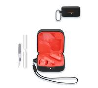 Case for CMF by Nothing Buds 2 Plus Wireless Earbuds, WUNIAK Soft Silicone Protective Portable Scratch Shock Resistant Shell with Cleaner Kit & Carabiner & Lanyard ,Black
