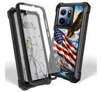 Case for Consumer Cellular Iris Connect 2 w/ Screen Protector, Flag Eagle