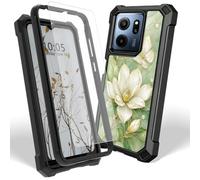 Case for Consumer Cellular Iris Connect 2 w/ Screen Protector, Green Flower
