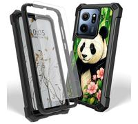 Case for Consumer Cellular Iris Connect 2 w/ Screen Protector, Panda Flower