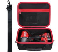 Case for CRAFTSMAN CMCF940M1 / CMCF921B V20 RP Impact Wrench 1/2 Inch & Battery and Charger with Mesh Pocket - Hard Protective Travel Carrying Storage Organizer Bag (Black & Red)