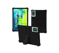 Case for CWOWDEFU Tablet 10 Inch Android 14 Tablets，WUNIAK Shock Proof Lightweight Stand Rubber Shell Protective Cover,Kids Friendly Soft Silicone Adjustable Stand Cover,Black