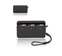 Case for DJI Osmo 360 Battery, yystao Soft Silicone Protective Cover compatible with Osmo Action Multifunctional Battery Case 2, With Lanyard, Dustproof, Shockproof, Black