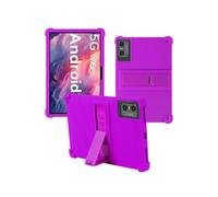 Case for DOMATON D105 Android 14 Tablet 2025 Tablets 10 inch，WUNIAK Shock Proof Lightweight Stand Rubber Shell Protective Cover,Kids Friendly Soft Silicone Adjustable Stand Cover,Purple
