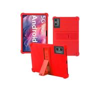 Case for DOMATON D105 Android 14 Tablet 2025 Tablets 10 inch，WUNIAK Shock Proof Lightweight Stand Rubber Shell Protective Cover,Kids Friendly Soft Silicone Adjustable Stand Cover,RED