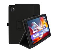 Case for DOOGEE T10W, Full Coverage Ultra Slim PU Leather Cover Case Folding Stand Cover with Hand Strap Magnet,Black
