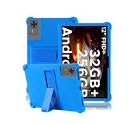 Case for DOOGEE T36 12 Inch,daunke Soft Silicone Cover,with Folding Stand,Lightweight Shockproof,Anti-Scratch,All-Around Protection,Blue