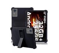 Case for DOOGEE T36 12 Inch,daunke Soft Silicone Cover,with Folding Stand,Lightweight Shockproof,Anti-Scratch,All-Around Protection,Black