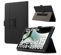 Case for DOOGEE T36, Full Coverage Ultra Slim PU Leather Cover Case Folding Stand Cover with Hand Strap Magnet,Black
