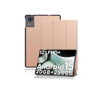 Case for DOOGEE T36 Tablets 12 inch, yystao Slim Stand Tri-Fold Hard Protective Case Cover Compatible with DOOGEE Tablet T36, Shockproof & Dustproof, Rose-Gold