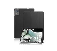 Case for DOOGEE T36 Tablets 12 inch, yystao Slim Stand Tri-Fold Hard Protective Case Cover Compatible with DOOGEE Tablet T36, Shockproof & Dustproof, Black