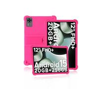 Case for DOOGEE T36 /Teclast T60AI Tablet 12 inch 2025, Kids Skin-Friendly Soft Silicone Tablet Case with Adjustable Stand (Rose)