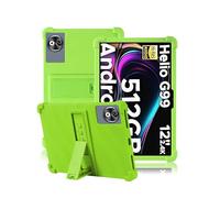 Case for DOOGEE T40PRO 12 Inch,daunke Soft Silicone Cover,with Folding Stand,Lightweight Shockproof,Anti-Scratch,All-Around Protection,Green