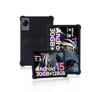 Case for DOOGEE Tab A9+ 11 Inch 2025 Latest, yystao Kids Soft Silicone Tablet Case Compatible with DOOGEE Tab A9 Pro+, Adjustable Stand (Black)