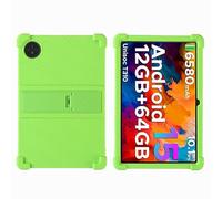 Case for DOOGEE Tab A9 / A9 Pro 10.1 inch Tablet with PC Kickstand, Soft Silicone, Washable, Thickened Corner Shockproof Case, Green