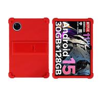 Case for DOOGEE Tab A9+ Plus/ A9 Pro+ Plus 11 inch Tablet with PC Kickstand, Soft Silicone, Washable, Thickened Corner Shockproof Case, Red