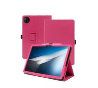 Case for Doogee Tab A9 Pro+ Android 15 Tablet 11 inch,WUNIAK Premium Leather Business Folio Stand Cover for Doogee Tab A9 Pro+ Android 15 Tablet 11 inch with Hand Strap for Tablet,Rose red