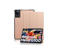 Case for DOOGEE Tab E3 Android 15 Tablet 11 Zoll, yystao Slim Stand Tri-Fold Hard Protective Case Cover Compatible with DOOGEE Tab E3, Shockproof & Dustproof, Rose-Gold