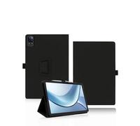 Case for DOOGEE TAB E3 Tablet 11 Inch, yystao PU Leather Protective Case Compatible with DOOGEE Tablet TAB E3 - Hand Strap, Skin Textured Full Wrap Design, Black