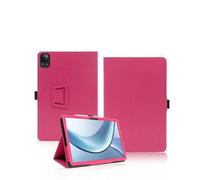 Case for DOOGEE TAB E3 Tablet 11 Inch, yystao PU leather Protective Cover Compatible with DOOGEE Tablet TAB E3 11 Inch - Hand-strap design, Skin-textured full wrap design, Rose Red