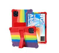 Case for DOOGEE Tab G6 11 Inch Tablet,daunke Soft Silicone Cover,with Folding Stand,Lightweight Shockproof,Anti-Scratch,All-Around Protection,Rainbow
