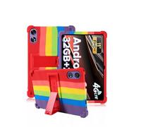 Case for DOOGEE Tab G6+/DOOGEE Tab G6 Plus 11 Inch Tablet,daunke Soft Silicone Cover,with Folding Stand,Lightweight Shockproof,Anti-Scratch,All-Around Protection,Rainbow