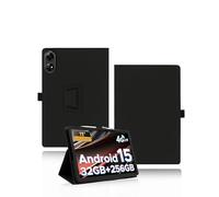 Case for DOOGEE Tab G6+ Tablet 11 Inch 2025 Newest, yystao PU leather Protective Cover Compatible with DOOGEE Tab G6+ 11 inch - Hand-strap design, Skin-textured full wrap design, Black