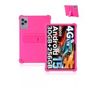 Case for DOOGEE TAB G6 Tablet 11 Inch, yystao Kids Soft Silicone Case Compatible with DOOGEE TAB G6, Adjustable Stand (Pink)