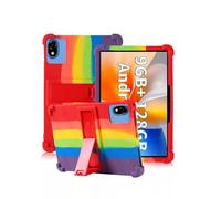 Case for DOOGEE U10/Laptok KT1016/Whitedeer G13/MUISOO 1016 10.1 Inch Tablet,daunke Soft Silicone Cover,with Folding Stand,Lightweight Shockproof,Anti-Scratch,All-Around Protection,Rainbow