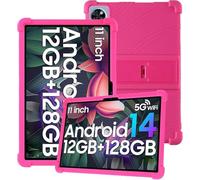 Case for DOOGEE U11 2025 11 inch with Full Coverage,Kids friendly, Shockproof, Anti-scratch, Adjustable Stand, WaterProof Soft Silicone Cover,Rose