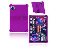 Case for DOOGEE U11 Pro 2025 Newest Android 16 Tablet 11 Inch, yystao Kids Skin-Friendly Soft Silicone Protective Cover compatible with DOOGG U11 PRO/U11, Adjustable Stand (Purple)