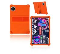 Case for DOOGEE U11 Pro 2025 Newest Android 16 Tablet 11 Inch, yystao Kids Skin-Friendly Soft Silicone Protective Cover compatible with DOOGG U11 PRO/U11, Adjustable Stand (Orange)
