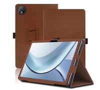 Case for DOOGEE V Pad 12 inch, DOOGEE V Pad Tablet Case, Folding Stand Protective Cover with Pencil Holder and Wrist Strap, Full Protection. (Brown)
