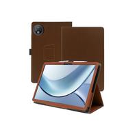 Case for DOOGEE V Pad 5G Android 15 Tablet 12inch，WUNIAK Premium Leather Business Folio Stand Cover for DOOGEE V Pad 5G Android 15 Tablet 12inch with Hand Strap for Tablet,Brown