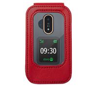 Case for Doro 7080 / 6880 / Leva Phone Folio Flap with Cord, Red
