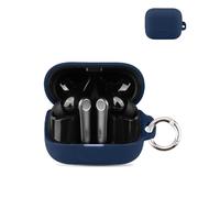 Case for EarFun Air Pro 4+/Earfun Air Pro 4 Plus Wireless Earbuds,daunke Soft Silicone Protective Cover,Case with Round buckle,Full Protection,Blue