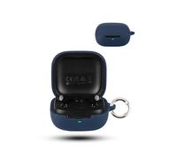 Case for EarFun Air Pro 4 Wireless Earbuds,daunke Soft Silicone Protective Cover,Skin Case with Carabiner,Full Protection,Blue