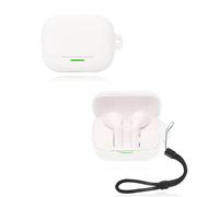 Case for EarFun Air Pro 4+ Wireless Earbuds, yystao Soft Silicone Protective Cover compatible with EarFun Air Pro 4+, With Lanyard, Dustproof, Shockproof & Durable, White