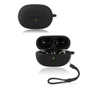 Case for EarFun Clip 2 Wireless Earbuds, yystao Soft Silicone Protective Cover, With Lanyard, Dustproof, Shockproof & Durable, Black