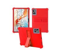 Case for EITOMIN D106 Tablet 10 inch 2025 Android14 Tablet,WUNIAK Shock Proof Lightweight Stand Rubber Shell Protective Cover,Kids Friendly Soft Silicone Adjustable Stand Cover,RED