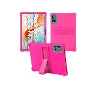 Case for EITOMIN D106 Tablet 10 inch 2025 Android14 Tablet,WUNIAK Shock Proof Lightweight Stand Rubber Shell Protective Cover,Kids Friendly Soft Silicone Adjustable Stand Cover,Rose Red.